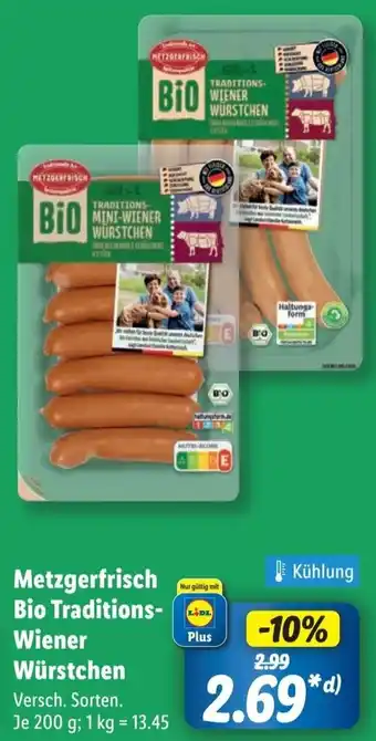 Lidl Metzgerfrisch Bio Traditions Wiener Würstchen Angebot