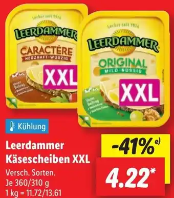 Lidl Leerdammer Käsescheiben XXL Angebot