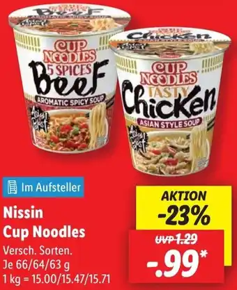 Lidl Nissin Cup Noodles Angebot