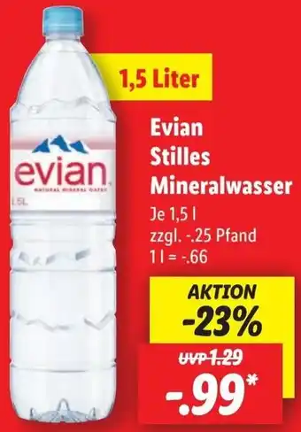 Lidl Evian Stilles Mineralwasser Angebot