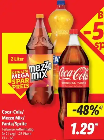 Lidl Coca-Cola/ Mezzo Mix/ Fanta/Sprite Angebot