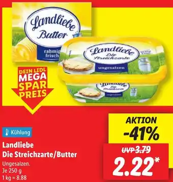 Lidl Landliebe Die Streichzarte/Butter Angebot