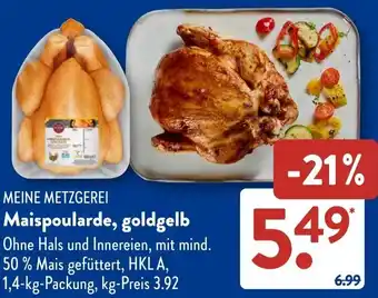 Aldi Süd MEINE METZGEREI Maispoularde, goldgelb Angebot