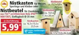 Norma Nistkasten oder Nistbeutel Angebot