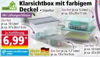 Norma TOPTEX Klarsichtbox mit farbigem Deckel Angebot