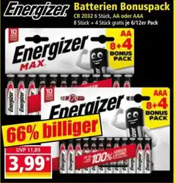 Norma Energizer Batterien Bonuspack Angebot