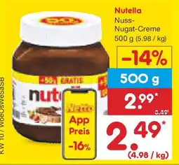 Netto Marken-Discount Nutella Nugat-Creme Angebot