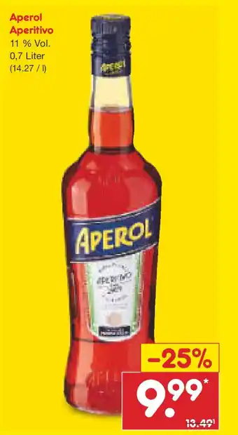 Netto Marken-Discount Aperol Aperitivo 11 % Vol. Angebot