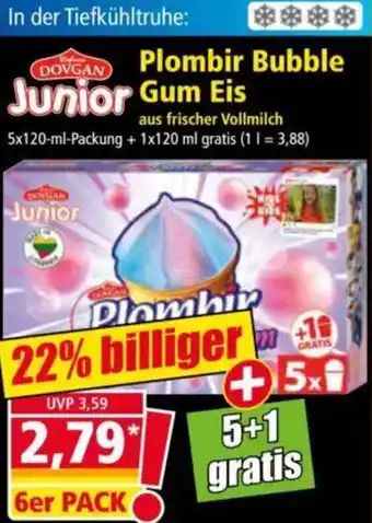 Norma DOVGAN Junior Plombir Bubble Gum Eis Angebot