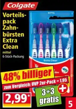 Norma Colgate Vorteilspack Zahnbürsten Extra Clean Angebot