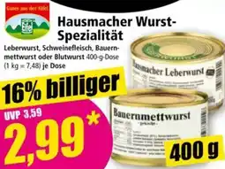 Norma Gutes aus der Eifel Hausmacher Wurst Spezialität Angebot