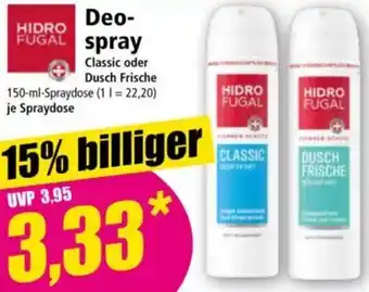 Norma HIDRO FUGAL Deospray Angebot