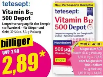 Norma tetesept: Vitamin B12 500 Depot Angebot