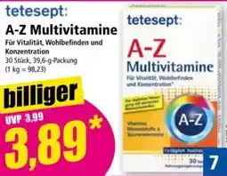 Norma tetesept: A-Z Multivitamine Angebot