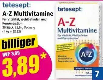 Norma tetesept: A-Z Multivitamine Angebot