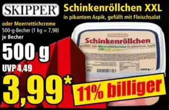 Norma SKIPPER Schinkenröllchen XXL Angebot