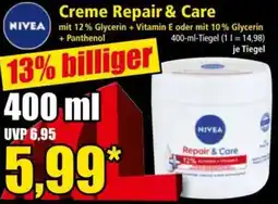 Norma NIVEA Creme Repair & Care Angebot