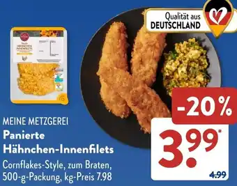 Aldi Süd MEINE METZGEREI Panierte Hähnchen-Innenfilets Angebot