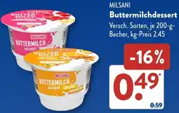 Aldi Süd MILSANI Buttermilchdessert Angebot