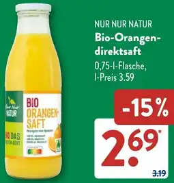 Aldi Süd NUR NUR NATUR Bio-Orangendirektsaft Angebot