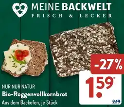 Aldi Süd NUR NUR NATUR Bio-Roggenvollkornbrot Angebot