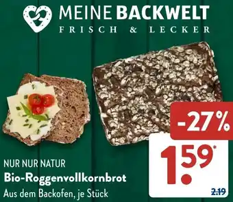 Aldi Süd NUR NUR NATUR Bio-Roggenvollkornbrot Angebot