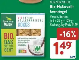 Aldi Süd NUR NUR NATUR Bio-Hafervollkornriegel Angebot