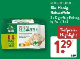 Aldi Süd NUR NUR NATUR Bio-Honig Reiswaffeln Angebot