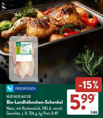 Aldi Süd NUR NUR NATUR Bio-Landhähnchen-Schenkel Angebot