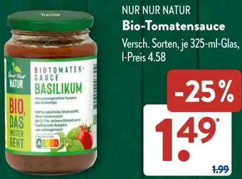 Aldi Süd NUR NUR NATUR Bio-Tomatensauce Angebot