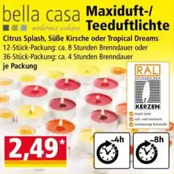 Norma bella casa Maxiduft-/ Teeduftlichte Angebot