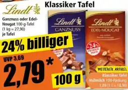 Norma Lindt Klassiker Tafel Angebot