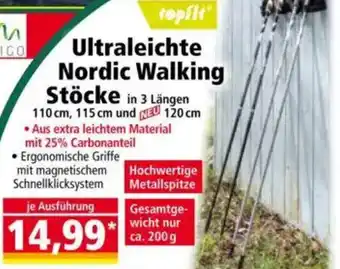 Norma topfit Ultraleichte Nordic Walking Stöcke Angebot