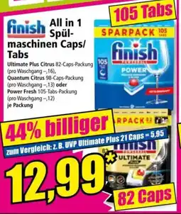 Norma finish All in 1 Spülmaschinen Caps/Tabs Angebot