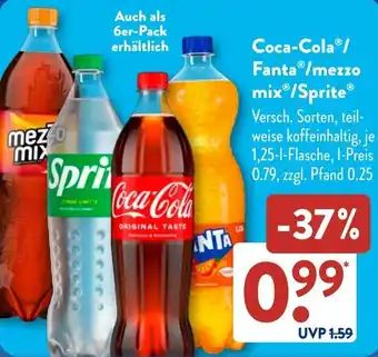 Aldi Süd Coca-Cola/ Fanta/mezzo mix/Sprite Angebot