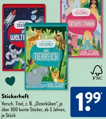 Aldi Süd Stickerheft Angebot