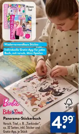 Aldi Süd Barbie/ Bibi&Tina Panorama-Stickerbuch Angebot