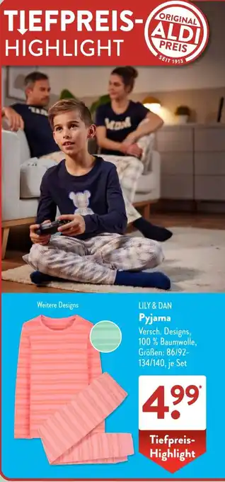 Aldi Süd LILY & DAN Pyjama Angebot