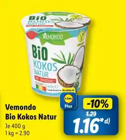 Lidl Vemondo bio kokos natur Angebot