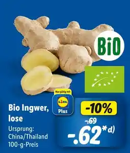 Lidl Bio ingwer, lose Angebot