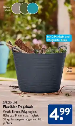 Aldi Süd GARDENLINE Flexibler Tragekorb Angebot