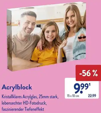 Aldi Süd Acrylblock Angebot