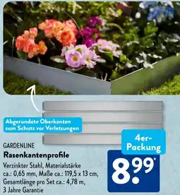 Aldi Süd GARDENLINE Rasenkantenprofile Angebot