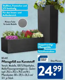 Aldi Süd BELAVI Pflanzgefäß aus Kunststoff Angebot