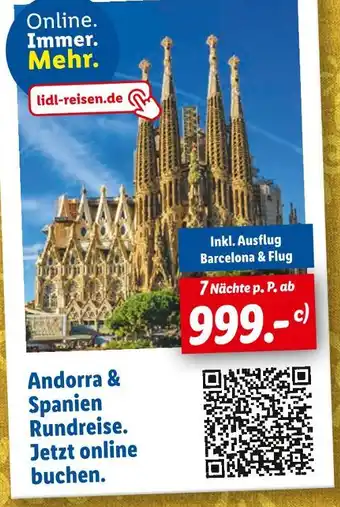 Lidl Lidl-reisen.de andorra & spanien rundreise Angebot