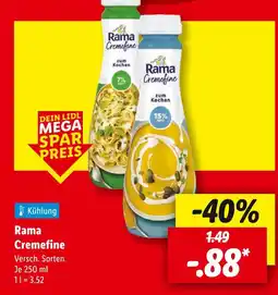 Lidl Rama cremfine Angebot