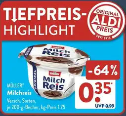 Aldi Süd MÜLLER Milchreis Angebot