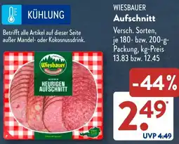 Aldi Süd WIESBAUER Aufschnitt Angebot