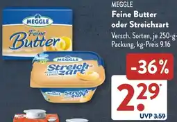 Aldi Süd MEGGLE Feine Butter oder Streichzart Angebot