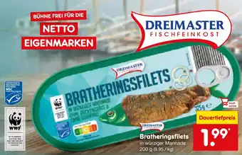 Netto Marken-Discount DREIMASTER Bratheringsfilets Angebot